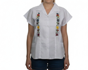 Blusa blanca bordado de flores - Modelo 2 