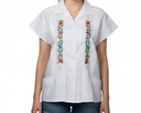 Blusa blanca bordado de flores - Modelo 7