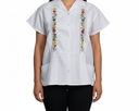 Blusa blanca bordado de flores - Modelo 12 