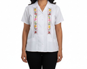 Blusa blanca bordado de flores - Modelo 17 