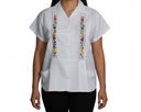 Blusa blanca bordado de flores - Modelo 19
