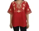 Blusa rojo con detalles en bordado