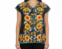 Blusa negra bordado grueso a mano - Modelo 1 