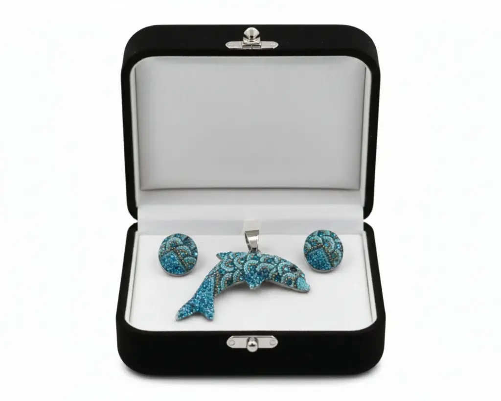 JUEGO DE DIJE Y ARETES