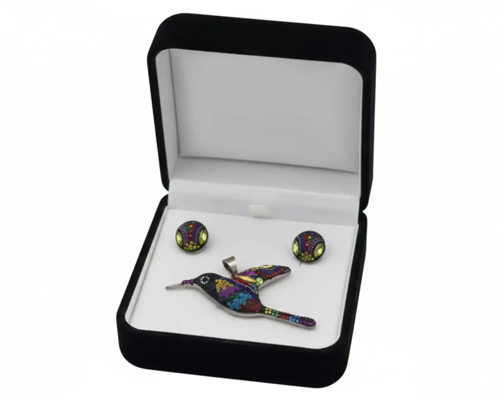 JUEGO DE DIJE Y ARETES