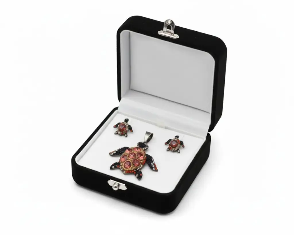 JUEGO DE DIJE Y ARETES
