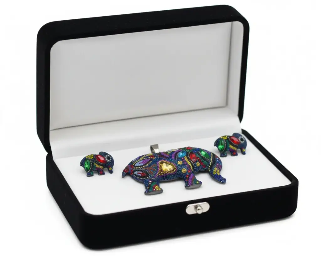 JUEGO DE DIJE Y ARETES