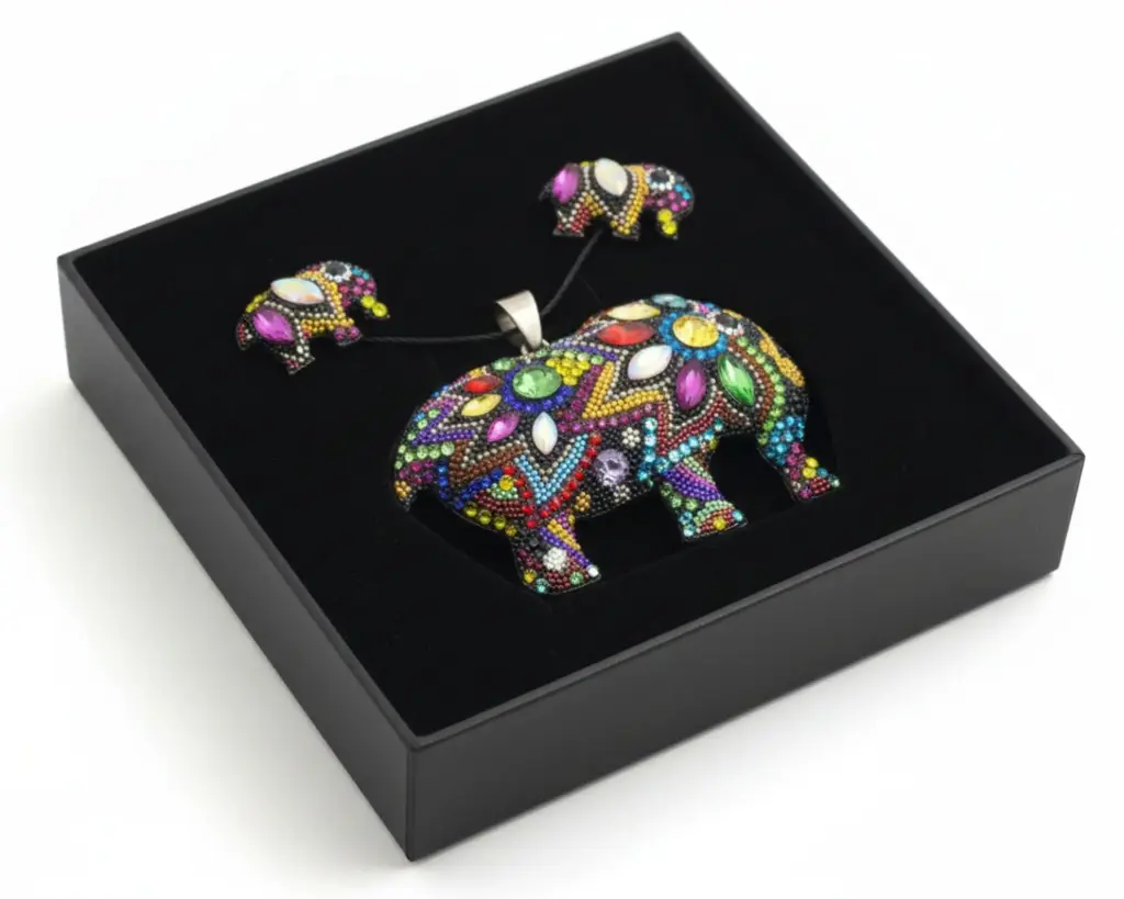 JUEGO DE DIJE Y ARETES