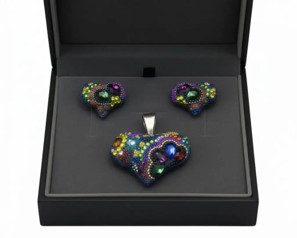 JUEGO DE DIJE Y ARETES