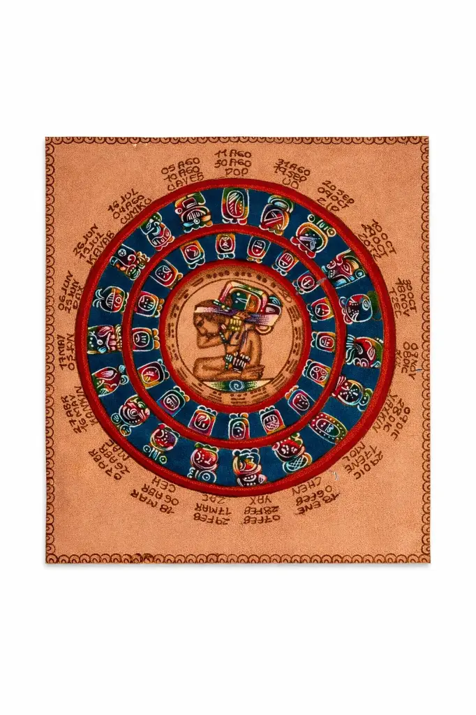 Pintura maya en piel con pirograbado- Modelo 3