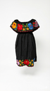 Vestido negro con flores multicolor - Modelo 7