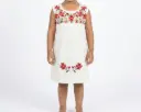 Vestido infantil color beige color rosa 