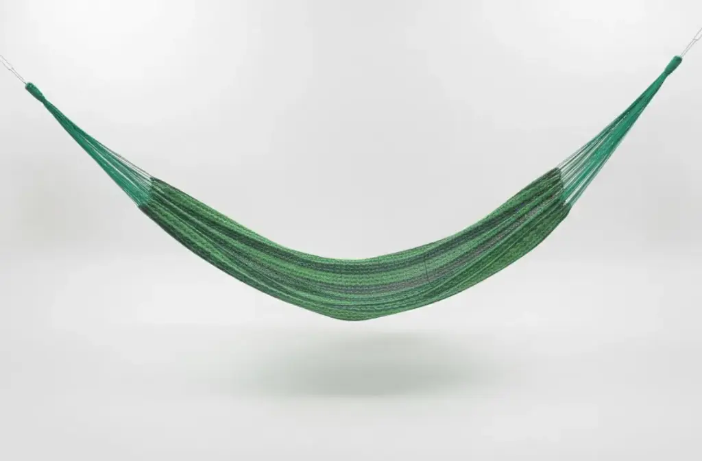 Hamaca de algodón verde