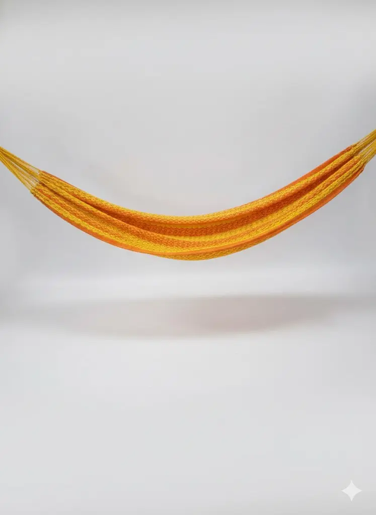 [HAM-NYL-M1] Hamaca nylon amarillo, naranja y rojo 
