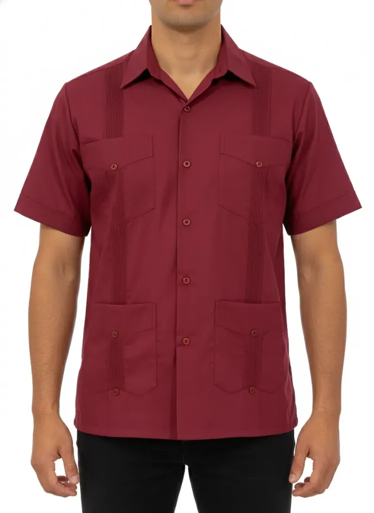 Guayabera roja tinto