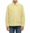 Guayabera amarilla de manga larga
