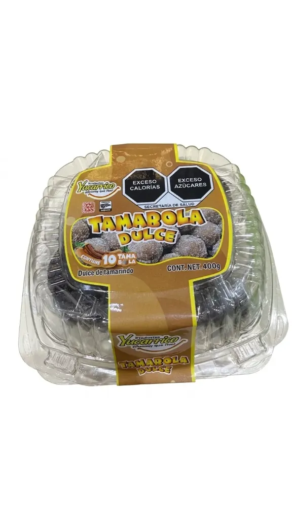 CHAROLA DE TAMABOLA DULCE CON 10 PIEZAS DE 40 GR  C/U