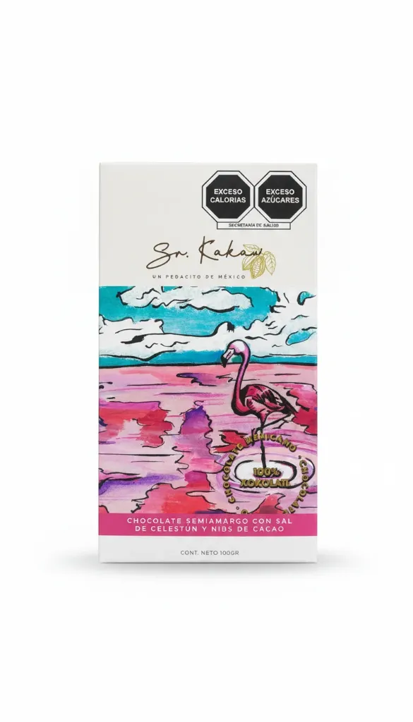 [2632003] CHOCOLATE SEMIAMARGO CON SAL DE CELESTUN Y NIBS DE CACAO 100 GR