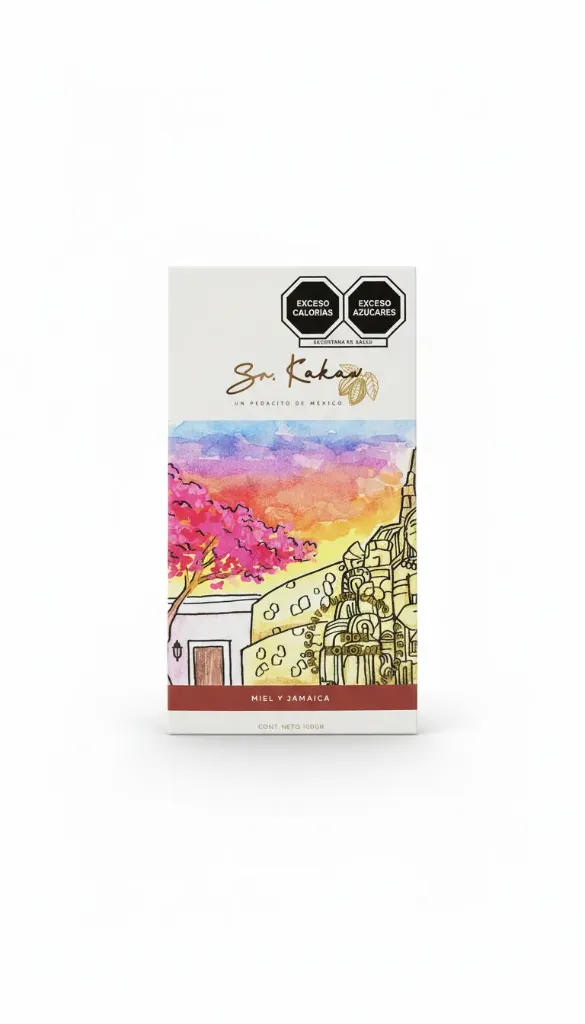 [2632004] CHOCOLATE SEMIAMARGO CON MIEL Y JAMAICA 100 GR