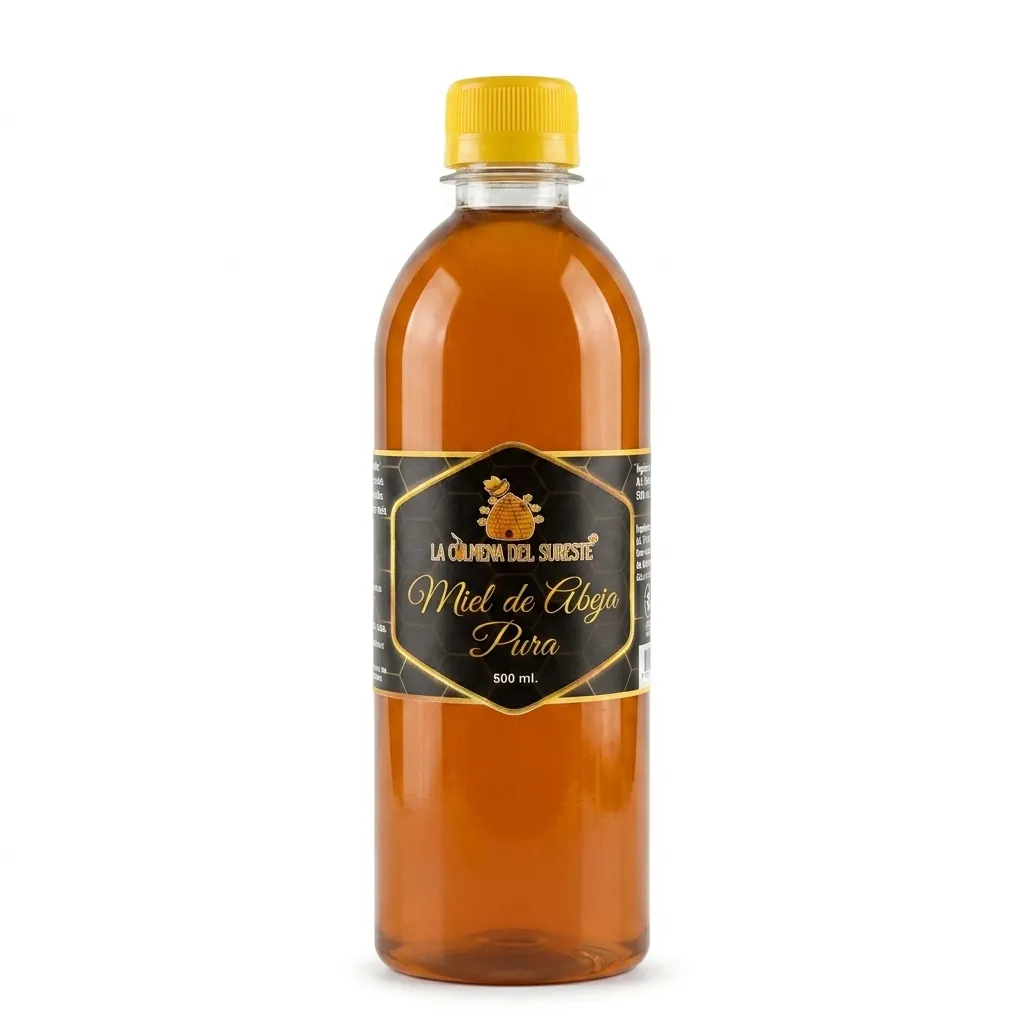 BOTELLA DE MIEL DE ABEJA PURA DE 500ML