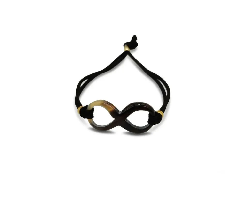 PULSERA CUERNO MOD. 3 MARMOLEADO OSCURO